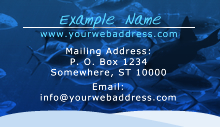 business card example 2 with blue color scheme